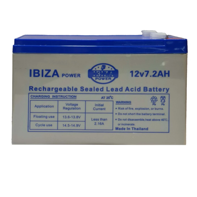 باتری 12 ولت 7.2 آمپر ایبیزا IBIZA POWER
