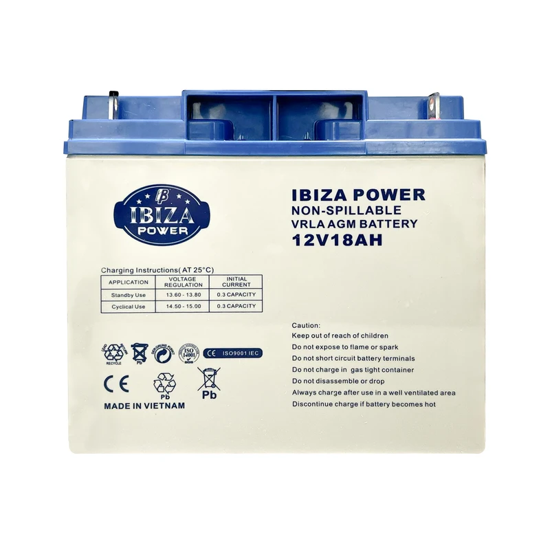باتری 12 ولت 18 آمپر ایبیزاپاور IBIZA POWER