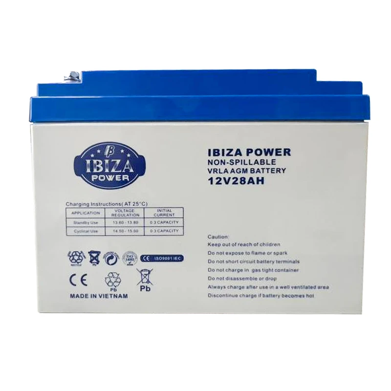 باتری 12 ولت 28 آمپر ایبیزا پاور IBIZAPOWER